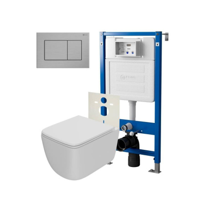 Сет: Система инсталляции Point Элемент для подвесного унитаза PN45120 + Клавиша смыва для инсталляции Point Ника, нержавеющая сталь, сталь брашированная, PN44081SB + Унитаз подвесной Point Меркурий безободковый, сиденье дюропласт микролифт, быстросъем, бе Сет: Система инсталляции Point Элемент для подвесного унитаза PN45120 + Клавиша смыва для инсталляции Point Ника, нержавеющая сталь, сталь брашированная, PN44081SB + Унитаз подвесной Point Меркурий безободковый, сиденье дюропласт микролифт, быстросъем, бе