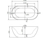 Акриловая ванна BELBAGNO BB27, 1500x780x590 Акриловая ванна BELBAGNO BB27, 1500x780x590