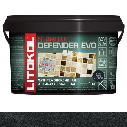 Затирка эпоксидная STARLIKE DEFENDER EVO, S.145 NERO CARBONIO 1кг