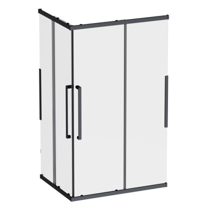 W84G-403-12090-BТ Душевое ограждение Func Square Slide 120х90, Черный, прозрачное