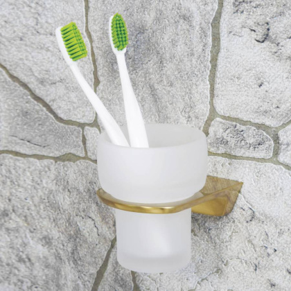 Подстаканник одинарный Aisch, цвет белый с золотом, 10х8,4х10,4 см, K-5928