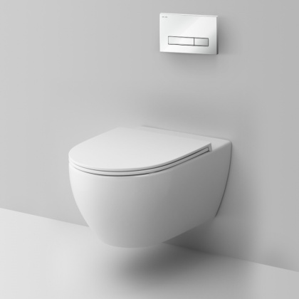 IS30201.111700 Инсталляция с клавишей Start S Белый глянец. с подвесным унитазом Awe FlashClean с сид м/лифт