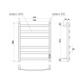 Полотенцесушитель электрический Point Антея PN17856W П6 500x600, диммер справа, белый Полотенцесушитель электрический Point Антея PN17856W П6 500x600, диммер справа, белый