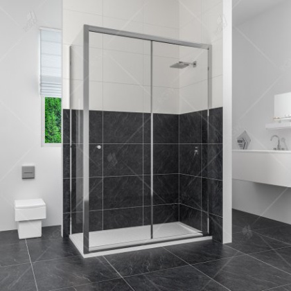 Душевой уголок RGW CL-45, 04094559-11, 150 х 90 x 185 см, дверь раздвижная, стекло прозрачное, хром