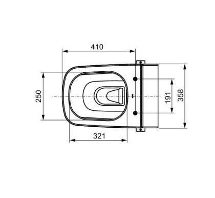 Унитаз-биде подвесной TECE One 9700200 безободковый
