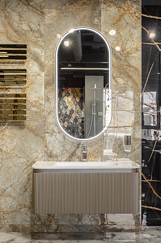 OVALE 1 полка 100CM DELMAR тумба + раковина OV1110100-100 DELMAR Boheme