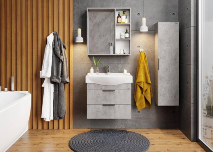 Пенал Onika Девис 30 подвесной, бетон чикаго, универсальный