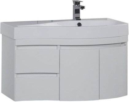 Тумба под раковину Aquanet Сопрано 95 R белый (2 дверцы 2 ящика)