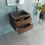 База под раковину Chiara 2D 600 подвесная, 2 выкатных ящика soft-close, C.Oak