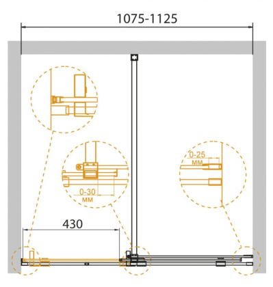 STREAM-BF-1-120-C-Cr Душевая дверь