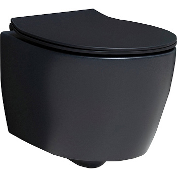 Чаша подвесного унитаза Allen Brau Fantasy 4.11004.31 черный матовый Чаша подвесного унитаза Allen Brau Fantasy 4.11004.31 черный матовый