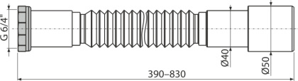 Гибкое соединение 6/4"×40/50 металл