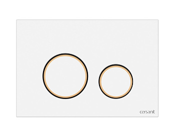 Кнопка TWINS пластик белый матовый с рамкой