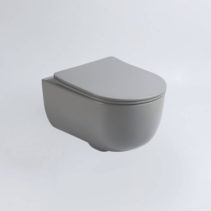 Унитаз подвесной Evo VT1-34SMG безободковый, цвет серый матовый, ультратонкое soft-close сиденье