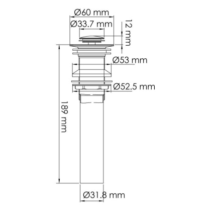  A252 Донный клапан Push-up Wasserkraft