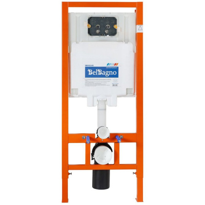 Инсталляция BelBagno 80 для подвесного унитаза, 1150х500х80 мм, со смывным бачком скрытого монтажа, фронтальное управление, крепление к стене в компле