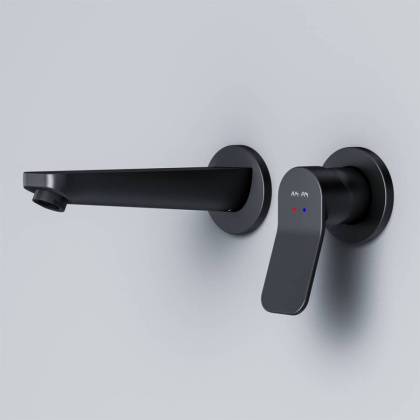 F85A72622 X-Joy, Смеситель д/умывальника, монтируемый в стену, чёрный, шт.