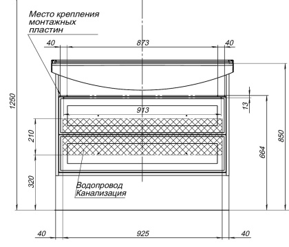 Тумба под раковину Aquanet Остин 105 дуб кантербери