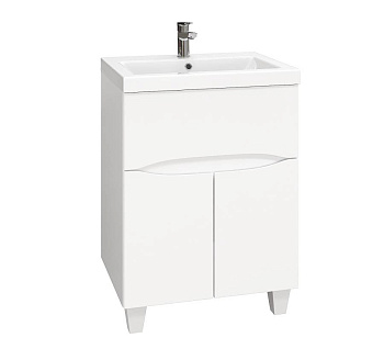 Тумба Onika Стрим 60 напольная, белая (ум. Фостер 60)