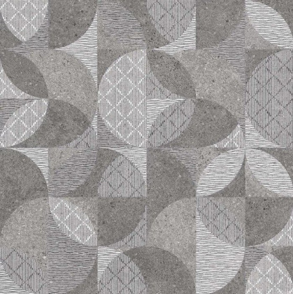 Керамогранит Фондамента серый декорированный обрезной 60x60x0,9