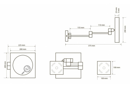 Косметическое зеркало с подсветкой