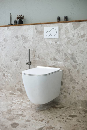 Унитаз подвесной безободковый Creto Logan L1 белый - (крышка в комплекте) 1001-001-L1W Унитаз подвесной безободковый Creto Logan L1 белый - (крышка в комплекте) 1001-001-L1W