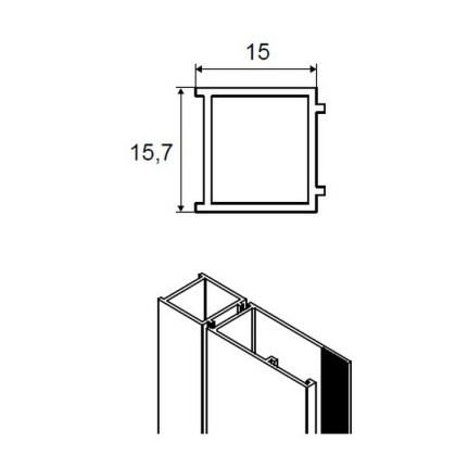 Расширительный профиль EXCELLENT Rols 15 мм (хром)