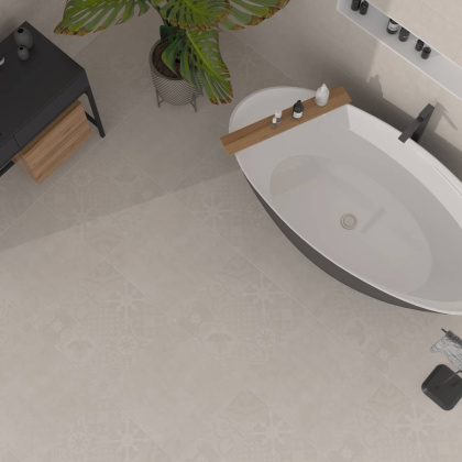 Вставка Dover Patchwork Pearl W\DEC M 25х75 NR Satin 1