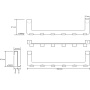 Вешалка для полотенец Bemeta Neo 101106235 Хром матовый, 6 крючков