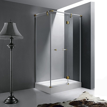 Душевой уголок RGW Viscount VI-41 80x120 профиль Белый Золото стекло прозрачное