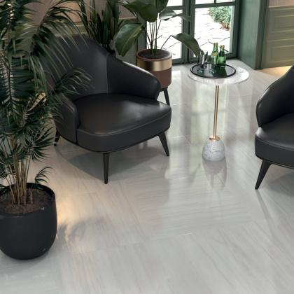 Белем серый светлый лаппатированный обрезной 60x60x0,9