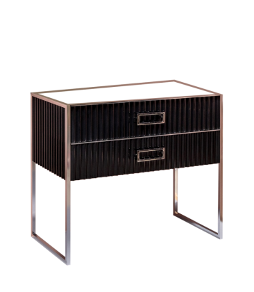 Тумба MONACO 100см h74см черная глянец + хром под раковину чашу 867-100-BCR Boheme