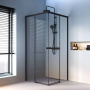 W94G-403-9090-BТ Душевое ограждение X-Joy Square Slide 90х90, Черный, прозрачное W94G-403-9090-BТ Душевое ограждение X-Joy Square Slide 90х90, Черный, прозрачное