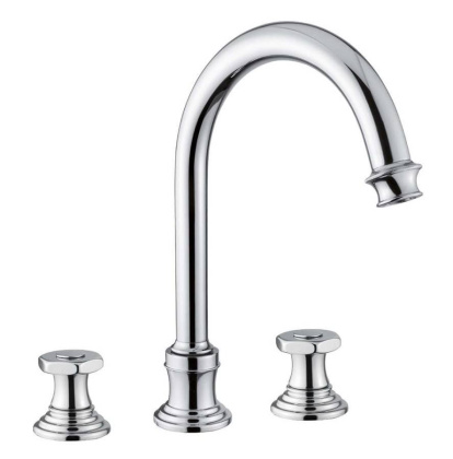 APHRODITE-BLS2-A-02-O Смеситель для раковины на три отверстия, высокий, с донным клапаном Исполнение: Бронза, Ручки: Металл  APHRODITE-BLS2-A-02-O Смеситель для раковины на три отверстия, высокий, с донным клапаном Исполнение: Бронза, Ручки: Металл