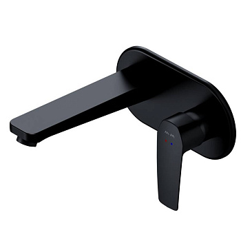 F90A72222 Gem, Смеситель д/умывальника, монтируемый в стену, чёрный, шт.