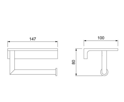 Бумагодержатель с полкой для телефона Timo Selene 10040/00 хром