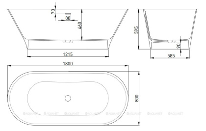 Ванна из искусственного камня MONA 180х80,102921M Ванна из искусственного камня MONA 180х80,102921M