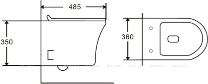 Подвесной безободковый унитаз Orange C01-100W