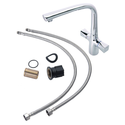 Orange Lotos M32-000cr-S двухзахватный смеситель для кухонной мойки, R-излив