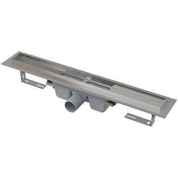 Водоотводящий желоб с порогами для цельной решетки