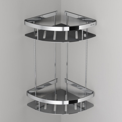 A7454200 Sense L Полка для душа угловая двухъярусная, хром