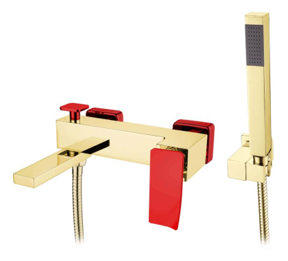 Смеситель для ванны Q GoldRed.2_Комплект Смеситель для ванны Q GoldRed.2_Комплект