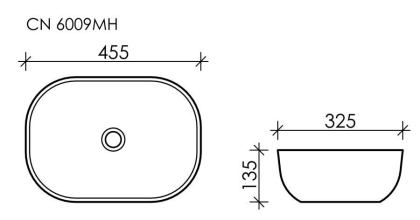 Умывальник чаша накладная прямоугольная (цвет Антрацит Матовый) Element 455*325*135мм Умывальник чаша накладная прямоугольная (цвет Антрацит Матовый) Element 455*325*135мм