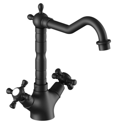 Смеситель Timo Nelson 0143/03F для раковины, черный матовый Смеситель Timo Nelson 0143/03F для раковины, черный матовый