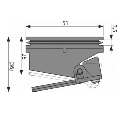 Комбинированный гидрозатвор для сифона  APZ-S6 для желоба APZ13