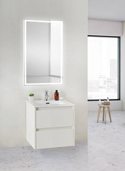 Тумба с раковиной подвесная BelBagno KRAFT 39 50 Cemento Grigio, раковина белая Тумба с раковиной подвесная BelBagno KRAFT 39 50 Cemento Grigio, раковина белая