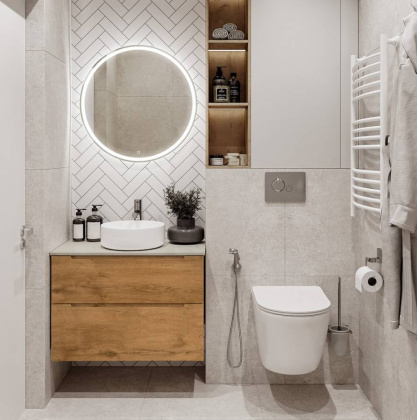 Тумба с раковиной подвесная BelBagno ETNA-H60 80 Rovere Moro, раковина белая Тумба с раковиной подвесная BelBagno ETNA-H60 80 Rovere Moro, раковина белая