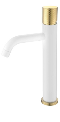 Смеситель STICK для умыв. выс. WHITE TOUCH GOLD_Комплект Смеситель STICK для умыв. выс. WHITE TOUCH GOLD_Комплект