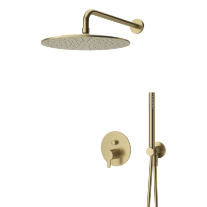 LEAF-DSIP-30-ST Душевая система с дивиатором для верхнего и ручного душа, верхний душ из стены 30 см Исполнение: Satinox  LEAF-DSIP-30-ST Душевая система с дивиатором для верхнего и ручного душа, верхний душ из стены 30 см Исполнение: Satinox