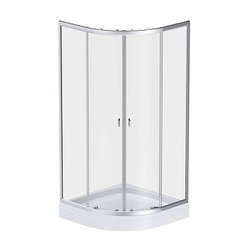 W88E-205-090MT64 X-Joy Twin Slide,  Душевое ограждение c поддоном, 90x90, профиль мат Хром